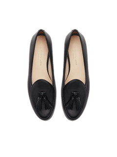 Sagan Classic Tassel Loafers in Black Nappa