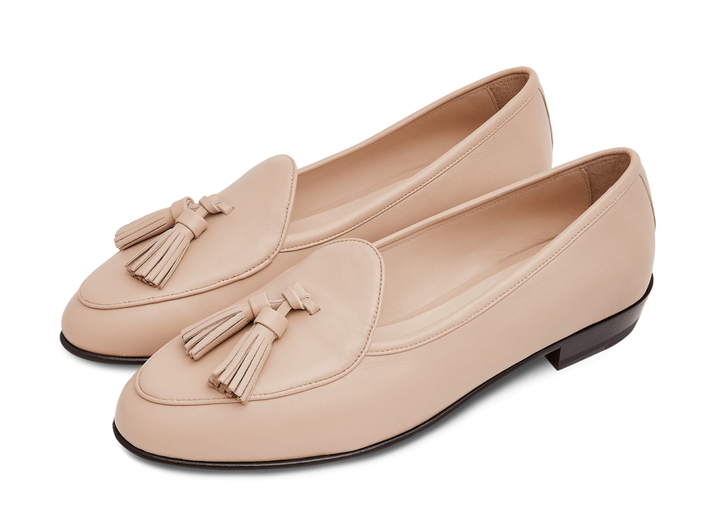 Sagan Tassel Loafers in Albatre Nappa