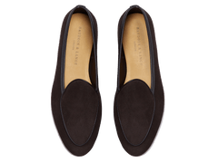 Sagan Classic Loafers in Lusitanias Dark Brown Asteria Suede