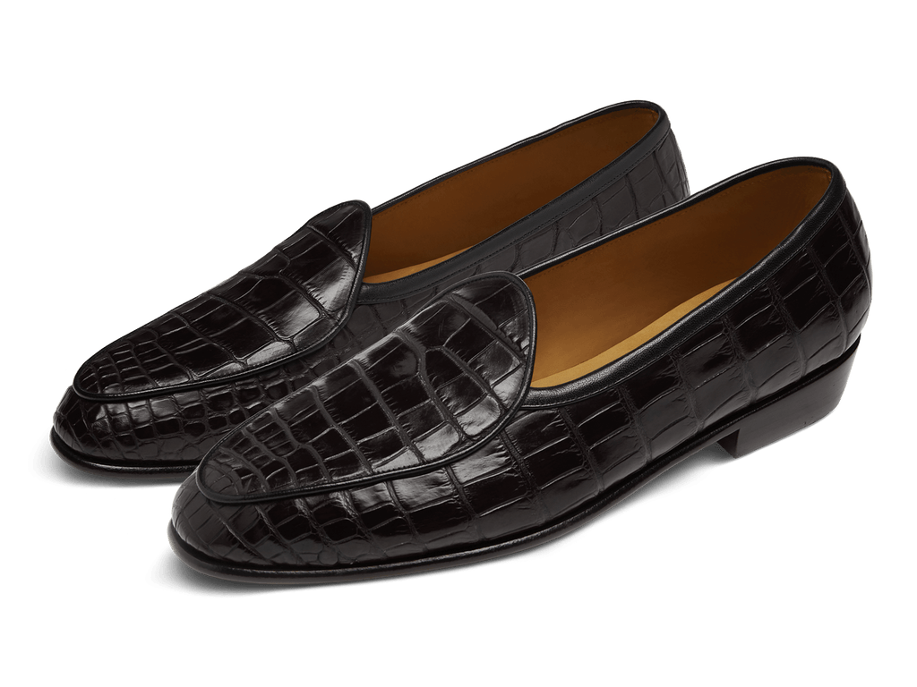 Obsidian Black Crocodile  Loafers