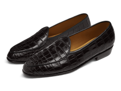 Obsidian Black Crocodile  Loafers