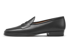 Sagan Grand Penny in Black Calf Loafers