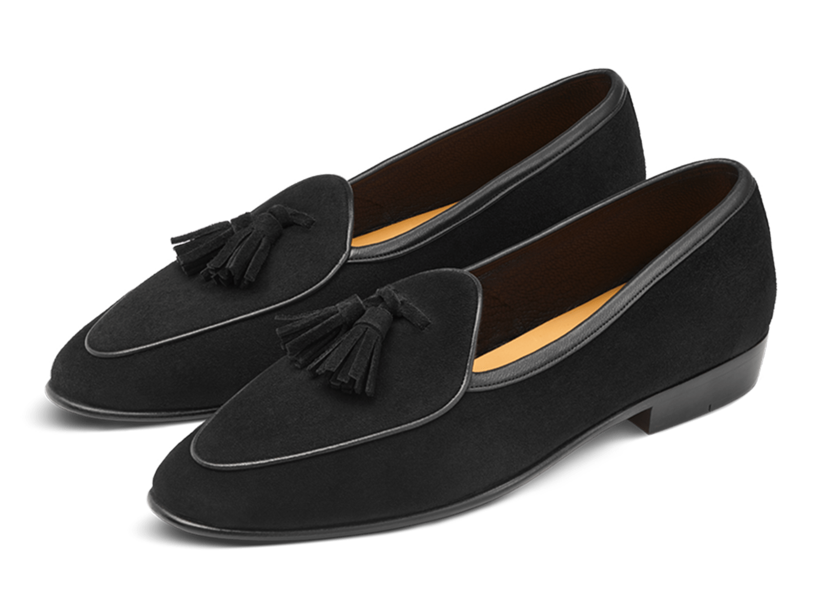 Sagan Classic Tassels in Obsidian Black Suede (3603718242381)