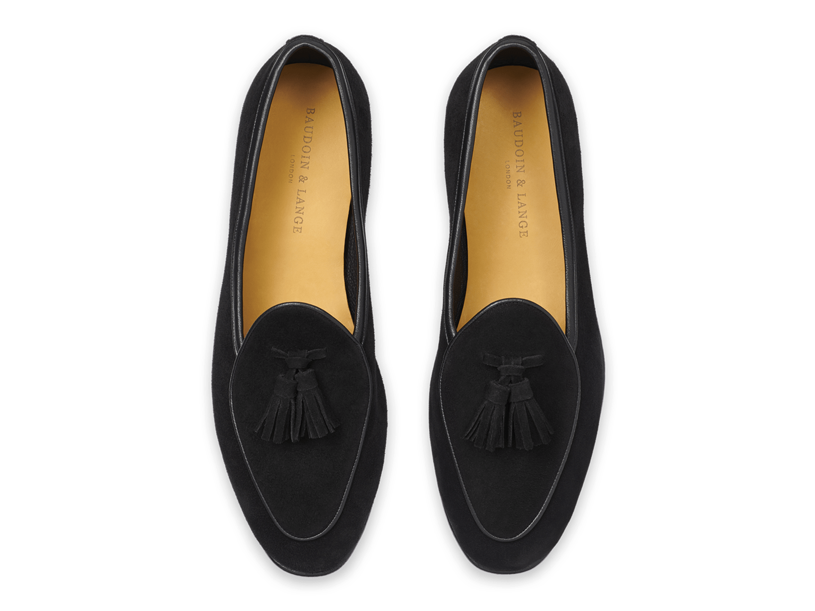 Sagan Classic Tassel Loafers in Obsidian Black Suede – Baudoin & Lange