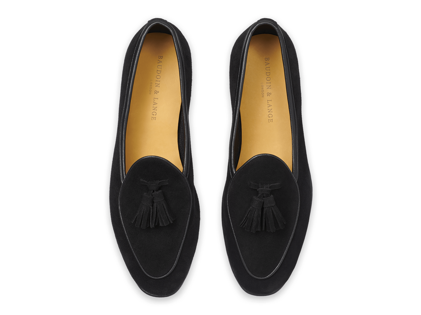 Sagan Classic Tassel Loafers in Obsidian Black Suede