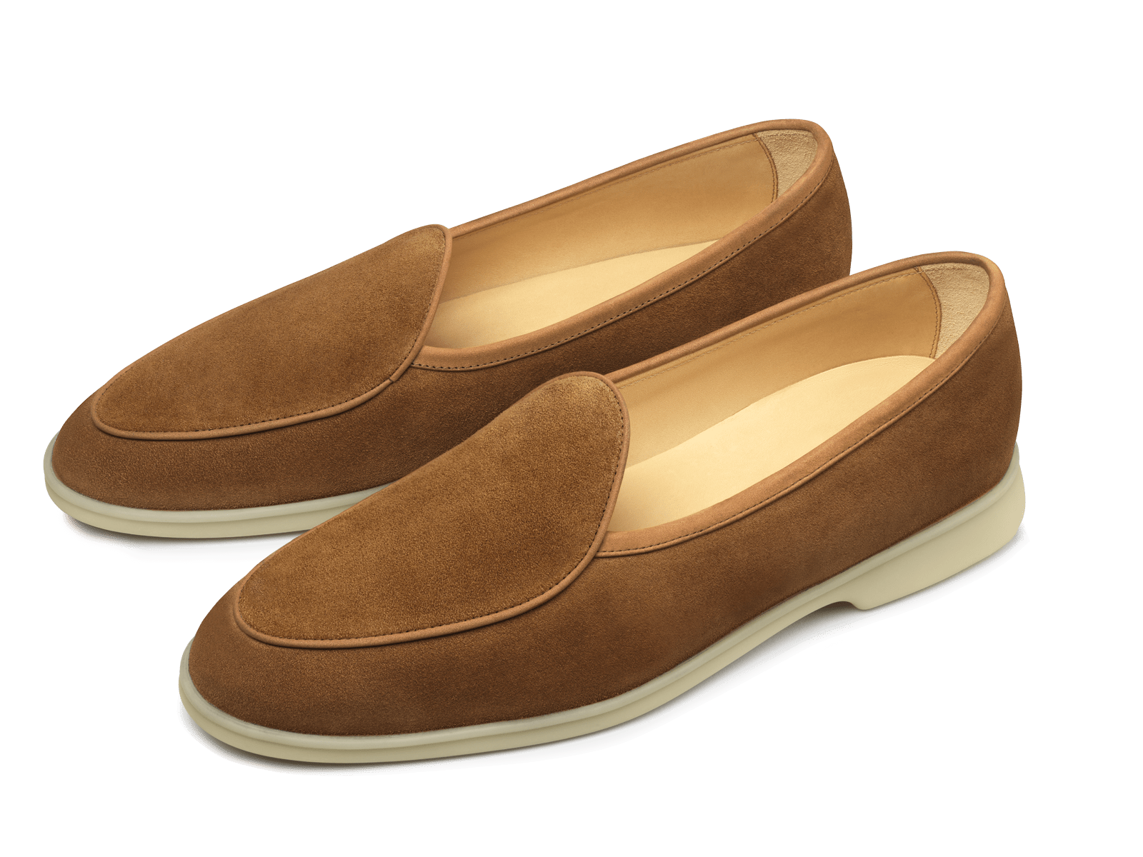 Stride Loafers in Earth Glove Suede Natural Sole