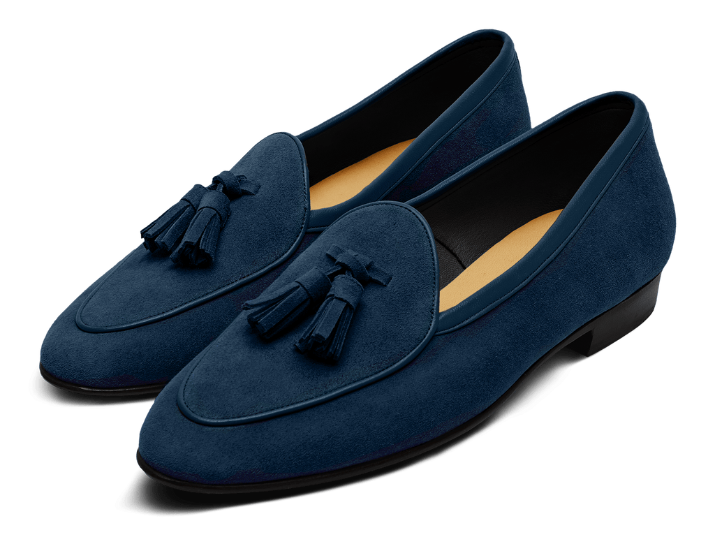 Sagan Classic Tassel Loafers in Lazuli Navy Asteria Suede