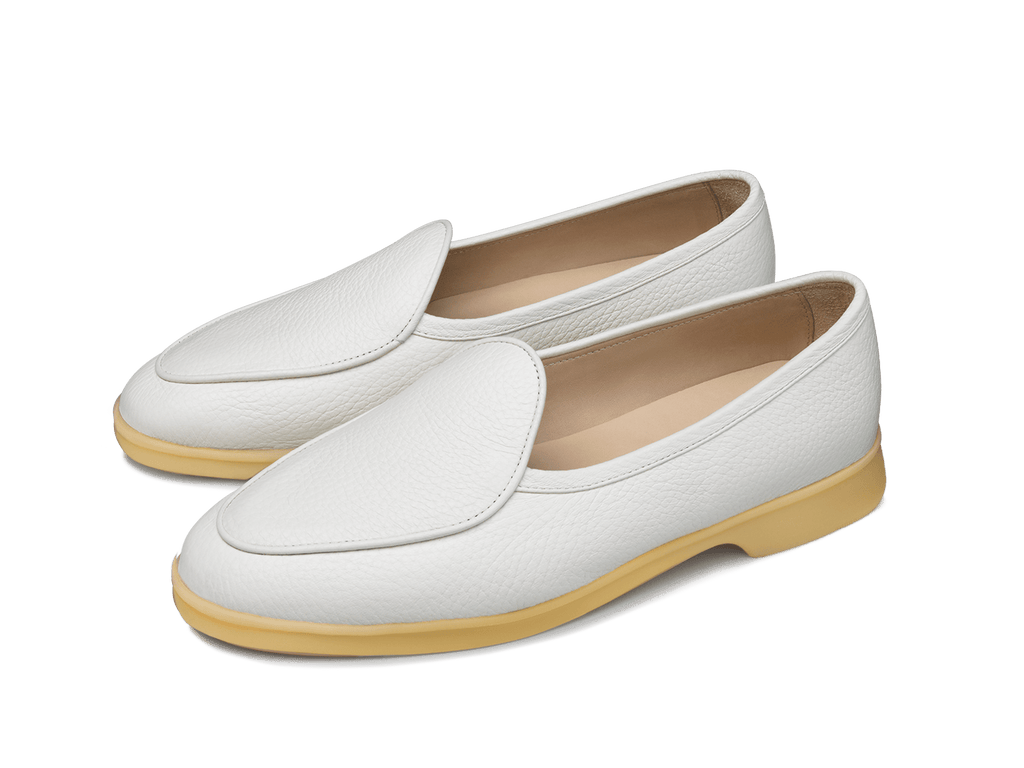 Stride Loafers in Blanc Casse Deerskin Natural Sole