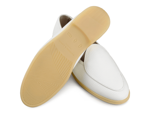 Stride Loafers in Blanc Casse Deerskin Natural Sole