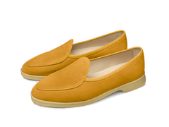 Stride Loafers in Saffron Suede Natural Sole