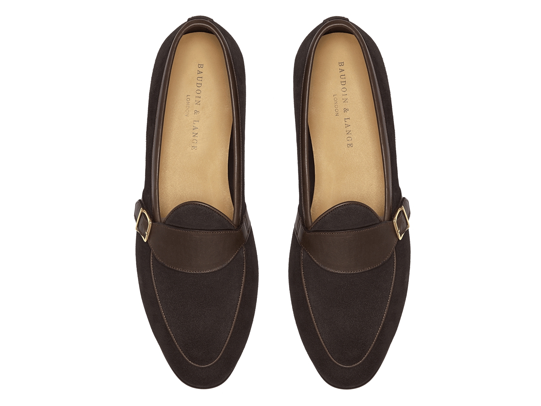 Sagan Classic Buckle in Lusitanias Dark Brown Asteria Suede and Marmo Calf