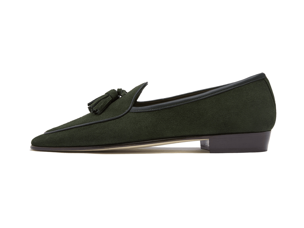 Cedar Green Suede Loafers