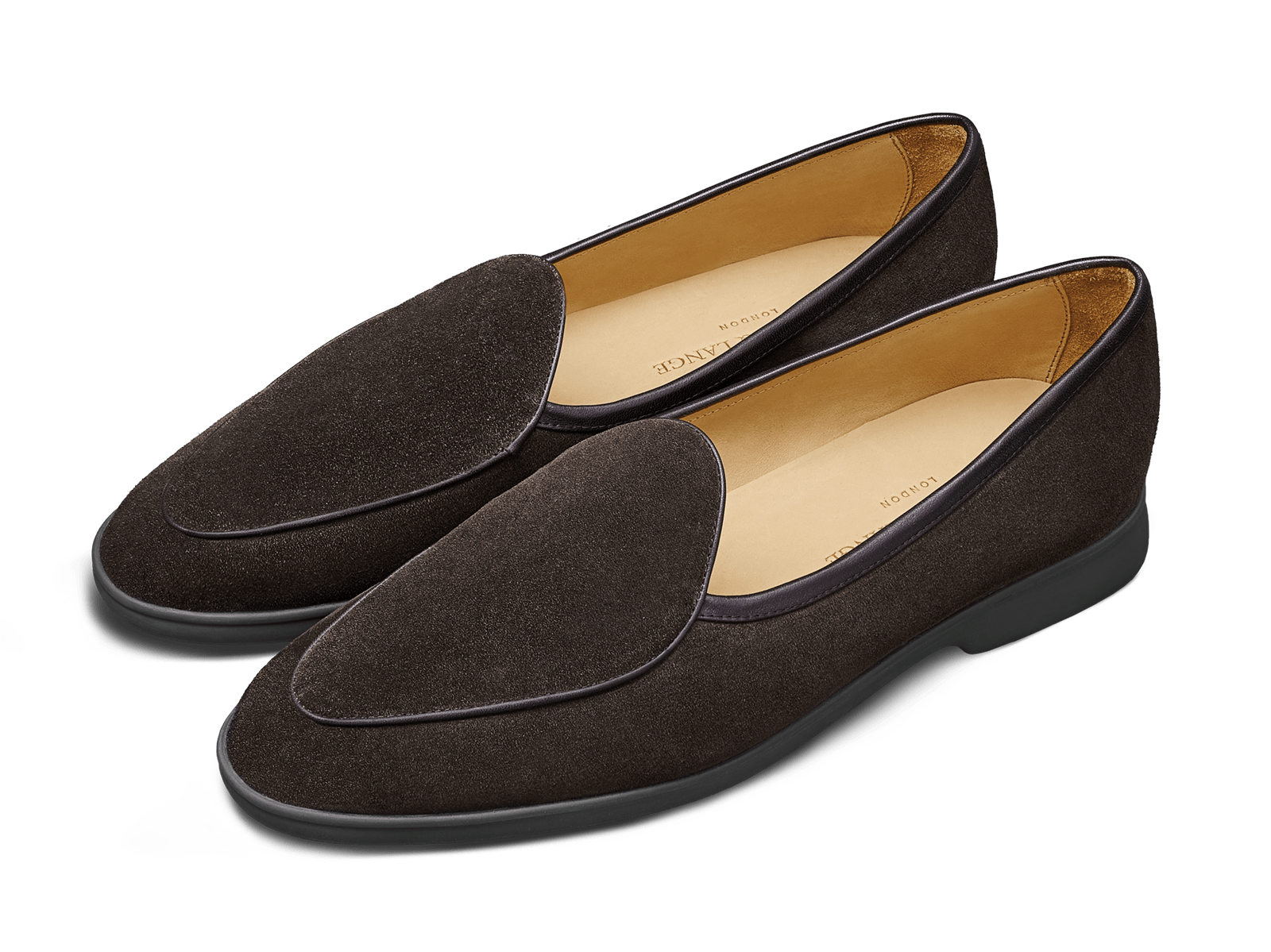 Stride Loafers in Dark Brown Glove Suede Dark Sole