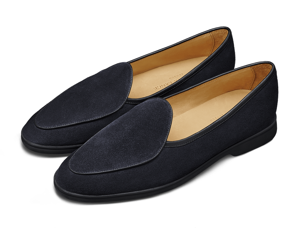 Stride Loafers in Midnight Navy Glove Suede Dark Sole